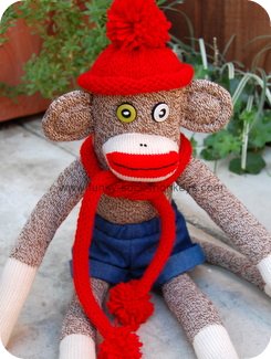 mr dangly - knitted monkey (with pattern) - KNITTING
