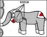 sock elephant pattern