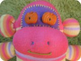 sock monkey pumpkin face