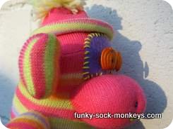 monkey sock doll face