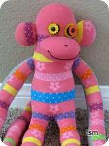 pink sock monkey