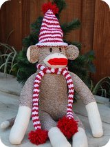 sock monkey hat