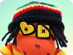 sock monkey hat