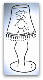 sock monkey table lamp