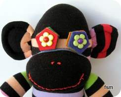 sock toys sock monkey face