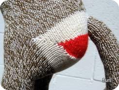 red heel socks sock monkey butt