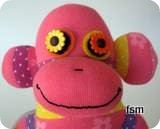 pink sock monkey picture