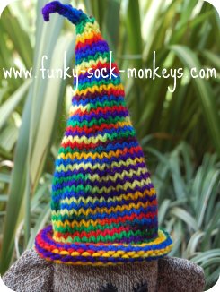 toy hat sock monkey wizards hat multi